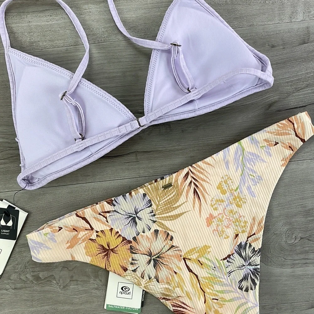☀️RIP CURL☀️ PREMIUM SURF BANDED  PARADISE CALLING CHEEKY BIKINI SET